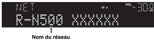 YAMAHA R-N500 - Appuyez sur ENTER pour acceder à l'écran de modification du nom. - 1