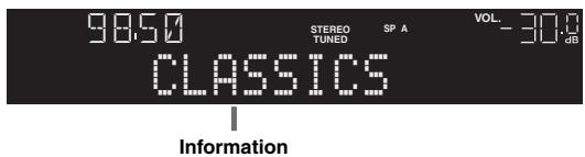 YAMAHA R-N500 - Tryck på DISPLAY. - 2