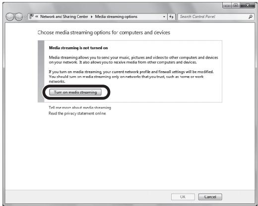 YAMAHA R-N500 - Fare cig su "Attiva flusso di file multimediali." - 1