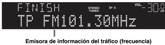 YAMAHA R-N500 - Utilice las teclas del cursor para selectionar "TrafficProgram" y pulse ENTER. - 2