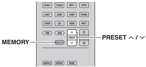 YAMAHA R-N500 - Manual tuning preset - 1