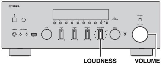 YAMAHA R-N500 - Ajuste del control LOUDNESS - 1