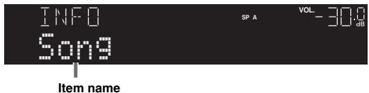 YAMAHA R-N500 - Press DISPLAY. - 1