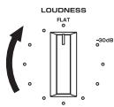 YAMAHA R-N500 - Ajuste el control LOUDNESS en la posicion FLAT. - 1