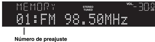 YAMAHA R-N500 - ■ Registro de una emisora de radio manualmente - 1