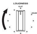 YAMAHA R-N500 - Impostare il controllo LOUDNESS nella posizione FLAT. - 1