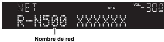 YAMAHA R-N500 - Pulse ENTER para acceder a la pantalla de edition de nombre. - 1
