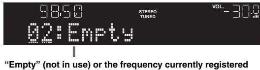 YAMAHA R-N500 - Registering a radio station manually - 3