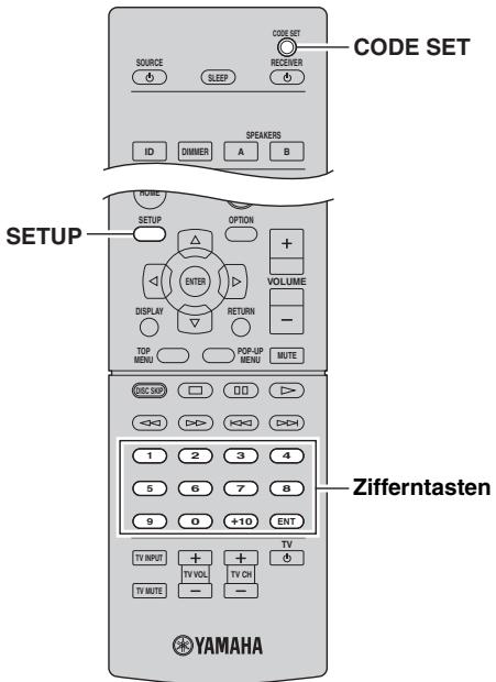 YAMAHA R-N500 - Zurücksetzen von Fernbedienungscodes - 1