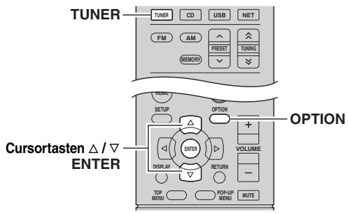 YAMAHA R-N500 - Löschen eines Festsenders - 1