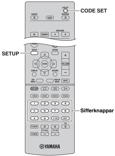 YAMAHA R-N500 - Återställa fjärrkontrollkoder - 1