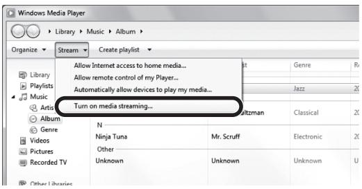 YAMAHA R-N500 - Wahlen Sie „Streamen“, dann „Meditienstreaming aktivieren“. - 1