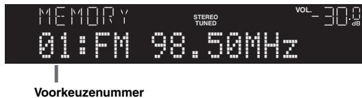 YAMAHA R-N500 - Houd MEMORY langer dan 2 seconden ingedrukt. - 1