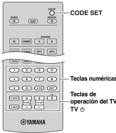 YAMAHA R-N500 - Registrar del número de mando a distancia para un TV - 2