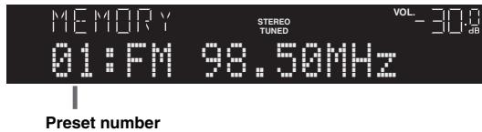 YAMAHA R-N500 - Registering a radio station manually - 1