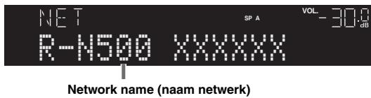 YAMAHA R-N500 - Druk op ENTER om de weergave voor naambewerking te openen. - 1