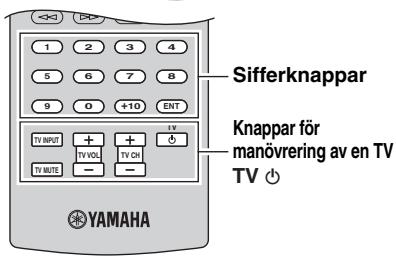 YAMAHA R-N500 - Registrarera fjärrkontrollkoden for en TV - 3