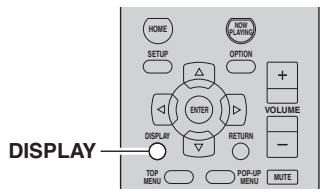YAMAHA R-N500 - Switching information on the front display - 1