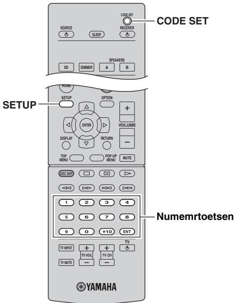 YAMAHA R-N500 - De afstandsbedieningscodes opniew instellen - 1
