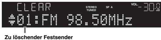 YAMAHA R-N500 - Löschen eines Festsenders - 3