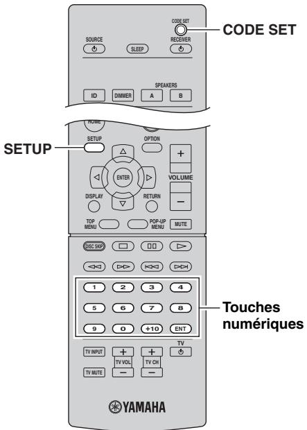 YAMAHA R-N500 - Réinitialisation des codes de télécommande - 1