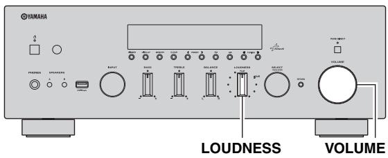 YAMAHA R-N500 - Réglage de la commande LOUDNESS - 1