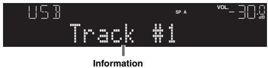 YAMAHA R-N500 - Tryck på DISPLAY. - 2