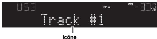 YAMAHA R-N500 - Appuyez sur DISPLAY. - 2