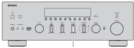 YAMAHA R-N500 - De BALANCE-regelaar afstellen - 1