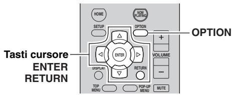 YAMAHA R-N500 - Configurazione delle impostazioni di riproduzione per sorgenti di riproduzione diverse (menu OPTION) - 1