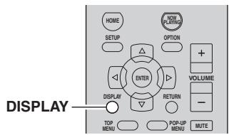 YAMAHA R-N500 - Cambio de la información del visor delantero - 1