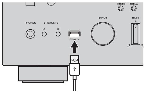 YAMAHA R-N500 - PoiKJIIOHTe Ka6eJIb USB K rHe3dY USB. - 1