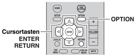 YAMAHA R-N500 - Wiedergabequellen (OPTION-MENU) - 1