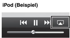 YAMAHA R-N500 - Schalten Sie das Gerät ein, und starten Sie iTunes auf dem Computer oder rufen Sie den Wiedergabebildschirm auf dem iPod auf. - 2