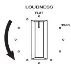 YAMAHA R-N500 - Rotate the LOUDNESS control until the desired volume is obtained. - 1