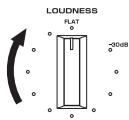 YAMAHA R-N500 - Stellen Sie den LOUDNESS-Regler auf FLAT. - 1