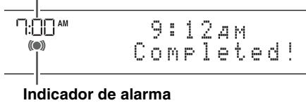 YAMAHA TSX-B235 - Ajuste de la hora y del tipo de alarma - 5