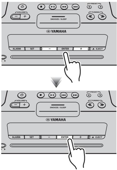 YAMAHA TSX-B235 - Impostazione dell'ora e del tipo di sveglia - 5