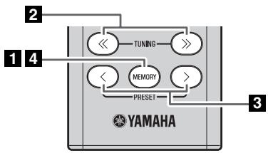 YAMAHA TSX-B235 - Een opgeslagen preset verwijderen - 1