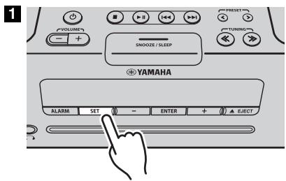 YAMAHA TSX-B235 - Ajuste de la hora y del tipo de alarma - 2