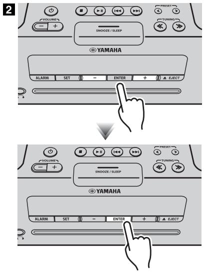 YAMAHA TSX-B235 - Ajuste de la hora y del tipo de alarma - 3