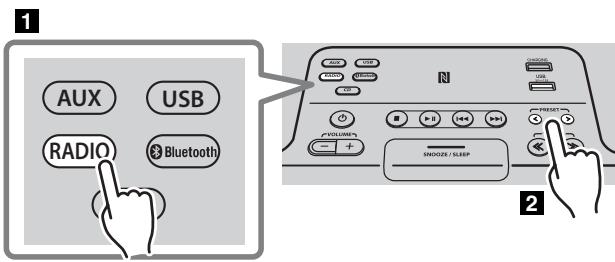 YAMAHA TSX-B235 - Aufrufen von DAB-Festsendern - 1