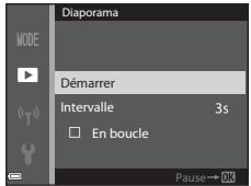 NIKON COOLPIX S7000 - Utilisation des touches △▽ du sélecteur multidirectionnel pour sélectionner demarrer et appuyez sur OK. - 1