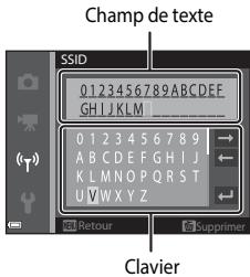 NIKON COOLPIX S7000 - Utilisation du clavier de saisie de texte - 1