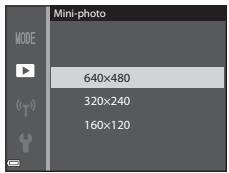 NIKON COOLPIX S7000 - Utilisez les touches △▽ du sélecteur multidirectionnel pour sélectionner la taille de copie souhaitée et appuyez sur OK. - 1