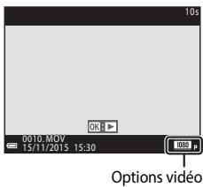 NIKON COOLPIX S7000 - Sélectionnez une vidéo en mode de visualisation plein écran et appuyez sur OK pour la lire. - 1