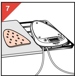 PHILIPS HI830 - Comment utiliser le tapis en caoutchouc (N) et le crochet (O) - 1