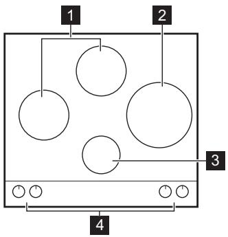 AEG-ELECTROLUX EGU6343LOX - Description de la table de cuisson - 1