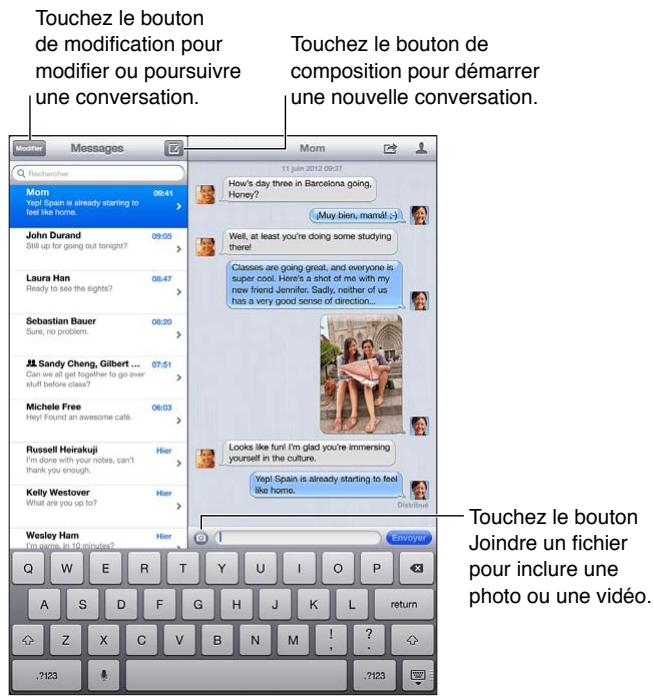 APPLE IPAD MINI 3 - Envoi et réception de messages - 1