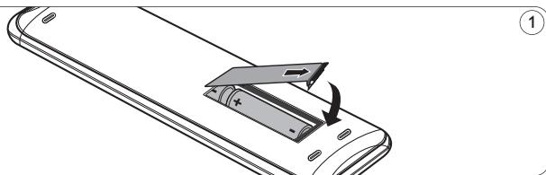 PHILIPS SRP5002 - Insertimento delle batterie - 1